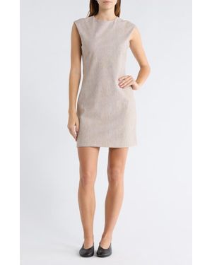 Theory Byron Cap Sleeve Shift Dress - Natural