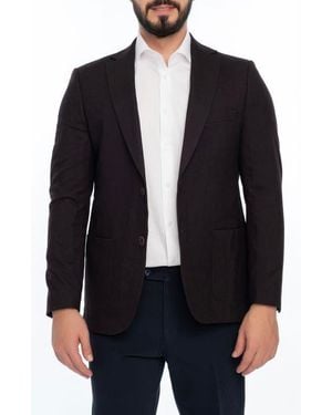 VELLAPAIS Solid Sport Coat - Black
