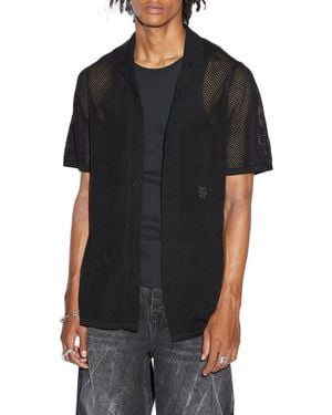 Ksubi Open Knit Resort Camp Shirt - Black