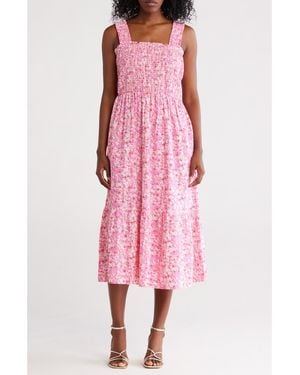 Beach Lunch Lounge Elissa Print Sundress - Pink