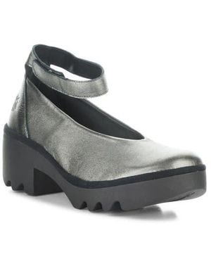 Fly London Tiry Ankle Strap Pump - White