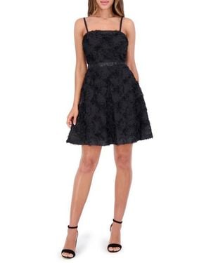 Kensie Rosette Minidress - Black
