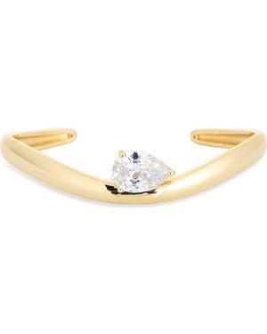 Nordstrom Rack Cubic Zirconia Cuff Bracelet - Metallic
