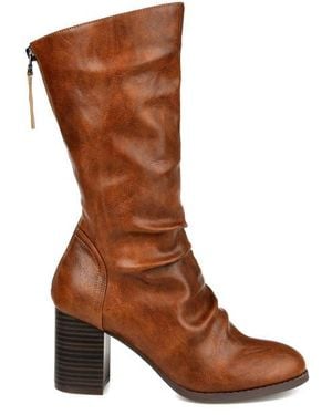 Journee Collection Journee Signature Sequois Slouch Heeled Boot - Brown