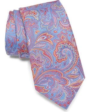 Ted Baker Woodland Paisley Silk Blend Tie - Blue
