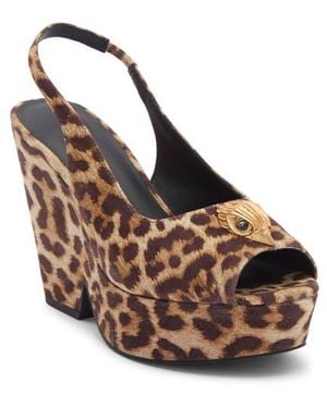 Kurt Geiger Belgravia Platform Wedge Slingback Pump - Metallic