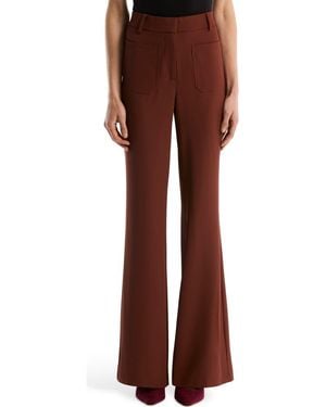 Laundry by Shelli Segal Patch Pocket Flare Leg Pants - Brown
