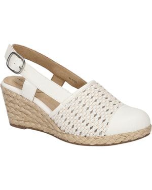 Easy Street Taffy Slingback Espadrille Wedge Sandal - White