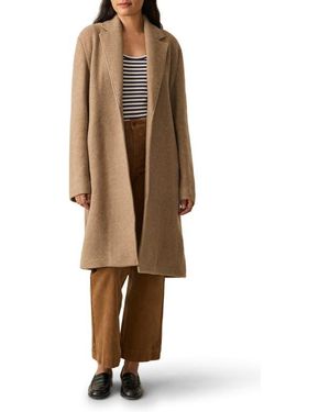 Faherty The Atlantic Wool Blend Knit Coat - Natural