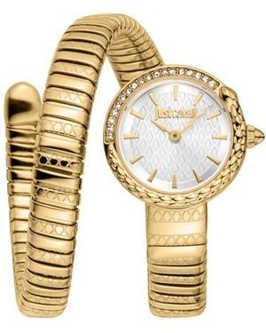 Just Cavalli Coiled Snake Bracelet Watch, 22Mm - Metallic