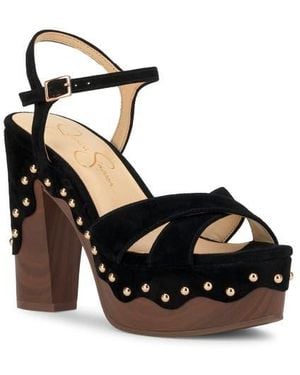 Jessica Simpson Samintia Ankle Strap Platform Sandal - Black