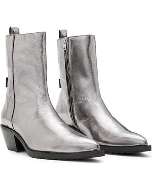 AllSaints Bazely Metallic Bootie - Gray