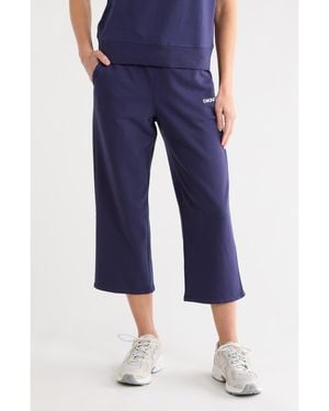 DKNY Drawstring Waist Crop Pants - Blue