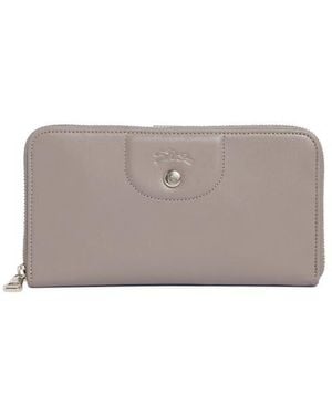 Longchamp Le Pilage Cuir Large Zip Wallet - Gray