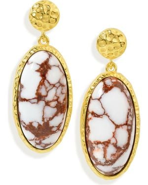 YS GEMS Wild Horse Drop Earrings - Metallic