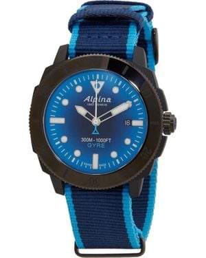Alpina Seastrong Diver Gyre Automatic Nato Strap Watch, 44Mm - Blue