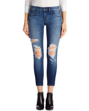 J Brand Crop Skinny Jeans - Blue