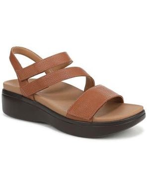 Vionic Sophia Strappy Platforn Wedge Sandal - Brown