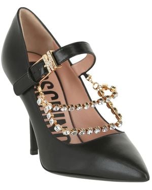 Moschino Metal Chain Mary Jane Pump - Black