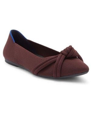 Rothy's Pointed Toe Knot Flat - Brown