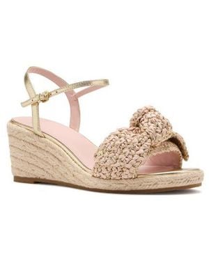 Kate Spade Leandra Ankle Strap Wedge Sandal - Natural