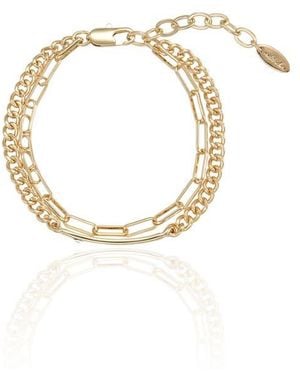 Ettika Bar Layered Chain Bracelet - Metallic