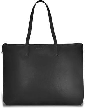 CHAMPS Onyx Leather Business Tote - Black