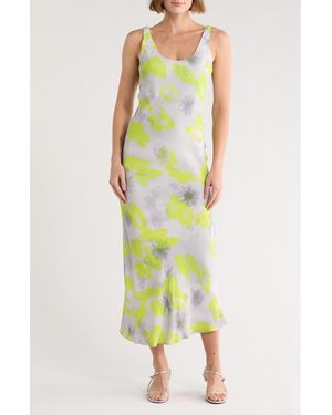TOPSHOP Scoop Neck Satin Slip - Green