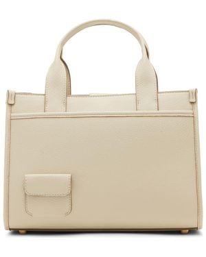 Anne Klein Midi Satchel With Pouch - Natural
