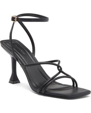 Open Edit Strappy Square-Toe Rachel Sandals - Black