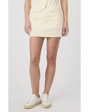 French Connection Gingham Miniskort - Natural