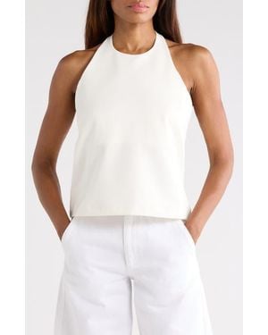 Rag & Bone Iris Ponte Halter Top - White