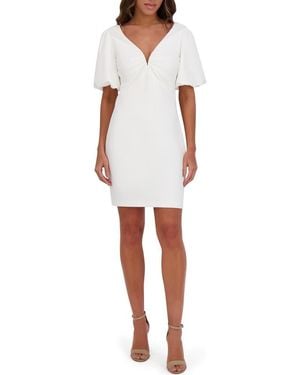 Siena Jewelry Gab Puff Sleeve Minidress - White