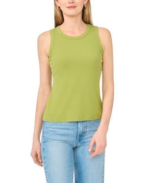 Halogen® Fitted Ribbed Tank Top - Green