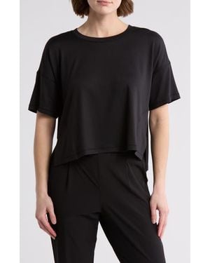 90 Degrees Supersoft Day One Boxy High-Low T-Shirt - Black