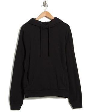 AllSaints Raven Pullover Ramskull Logo Hoodie - Black