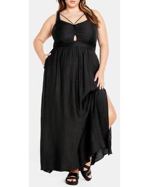 City Chic Iman Dress - Black