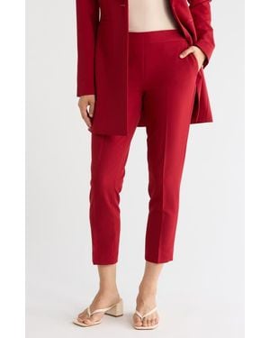DKNY Tech Tailoring Ankle Pants - Red