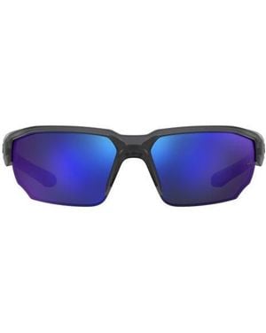 Under Armour 70Mm Polarized Oversize Sport Sunglasses - Blue
