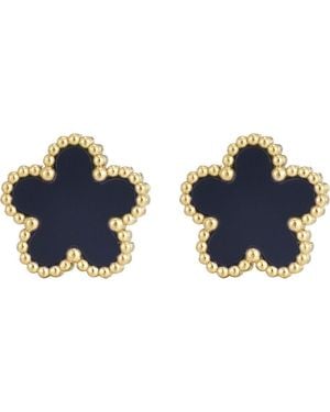 Adornia Clover Stud Earrings - Blue