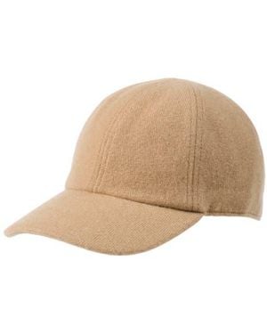 Amicale Wool & Cashmere Faux Shearling Lined Knit Baseball Cap - Natural