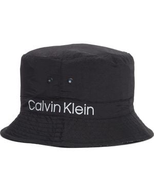 Calvin Klein Logo Bucket Hat - Black