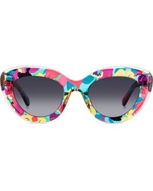 Kate Spade 50Mm Capri Cat Eye Sunglasses - Blue