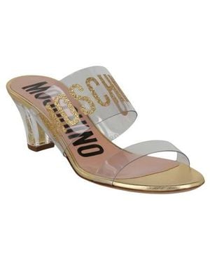 Moschino Logo Clear Strap Sandal - Multicolor
