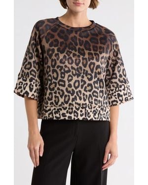 Tahari Scuba Knit Sweatshirt - Black