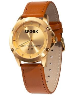 SPGBK WATCHES Ferguson Leather Strap Watch, 44Mm - Metallic