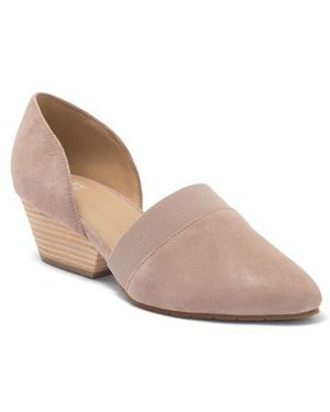 Eileen Fisher Wedge D'Orsay Suede Pumps - Pink