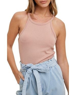 Wishlist Ribbed Knit Tank - Blue
