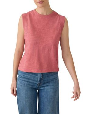 Faherty Sunwashed Slub Muscle Tank - Red