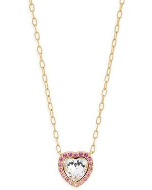 Kurt Geiger Pavé Crystal Heart Pendant Necklace - Black